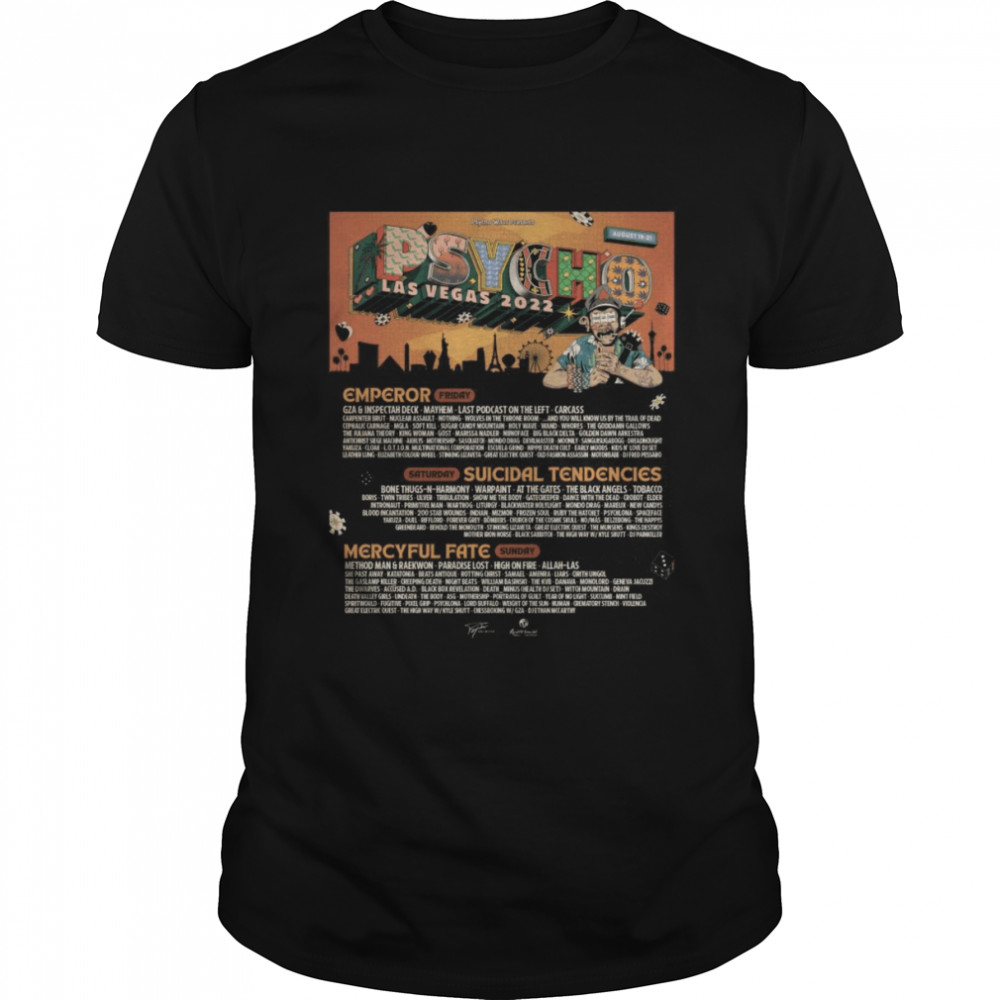 PSYCHO las Vegas 2022 poster shirt