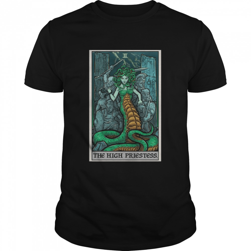 The High Priestess Tarot Card Medusa Egypt God shirt