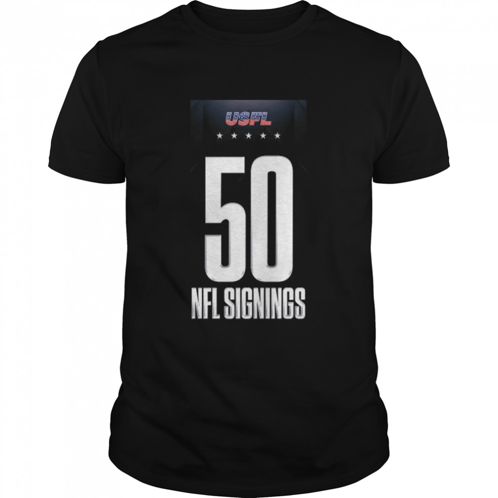 Usfl with 50th nfl signings shirt