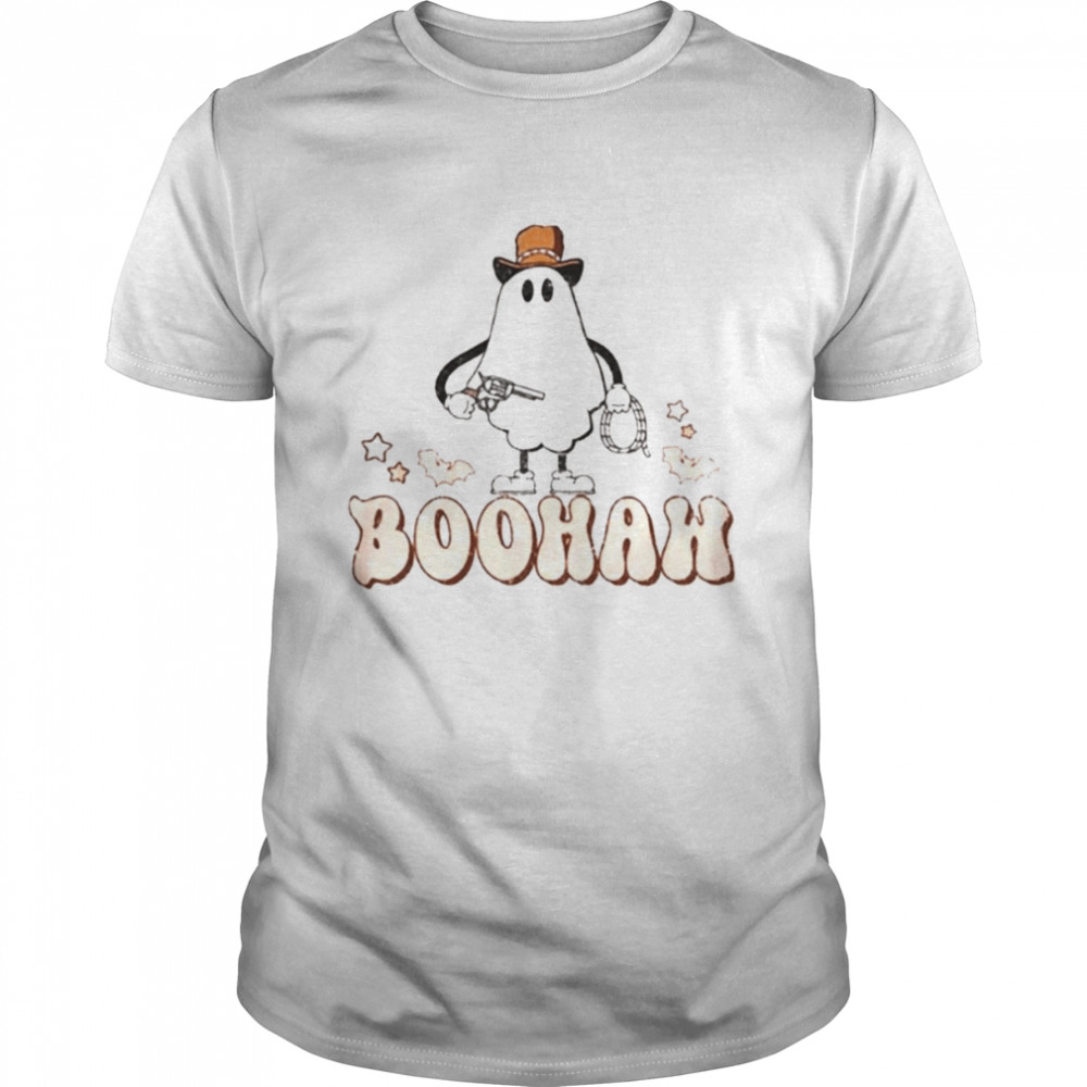 Boo haw halloween cowboy baby western fall cute ghost boo shirt