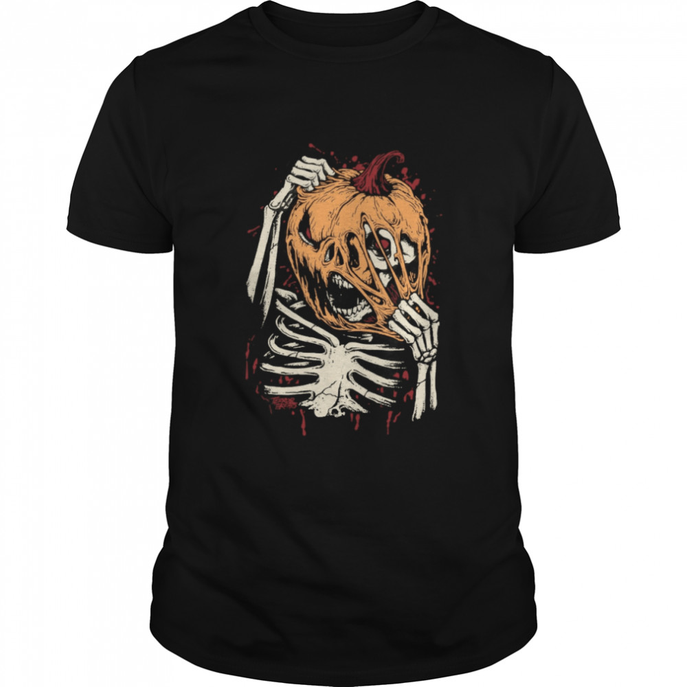 Skeleton Pumpkinhalloween shirt