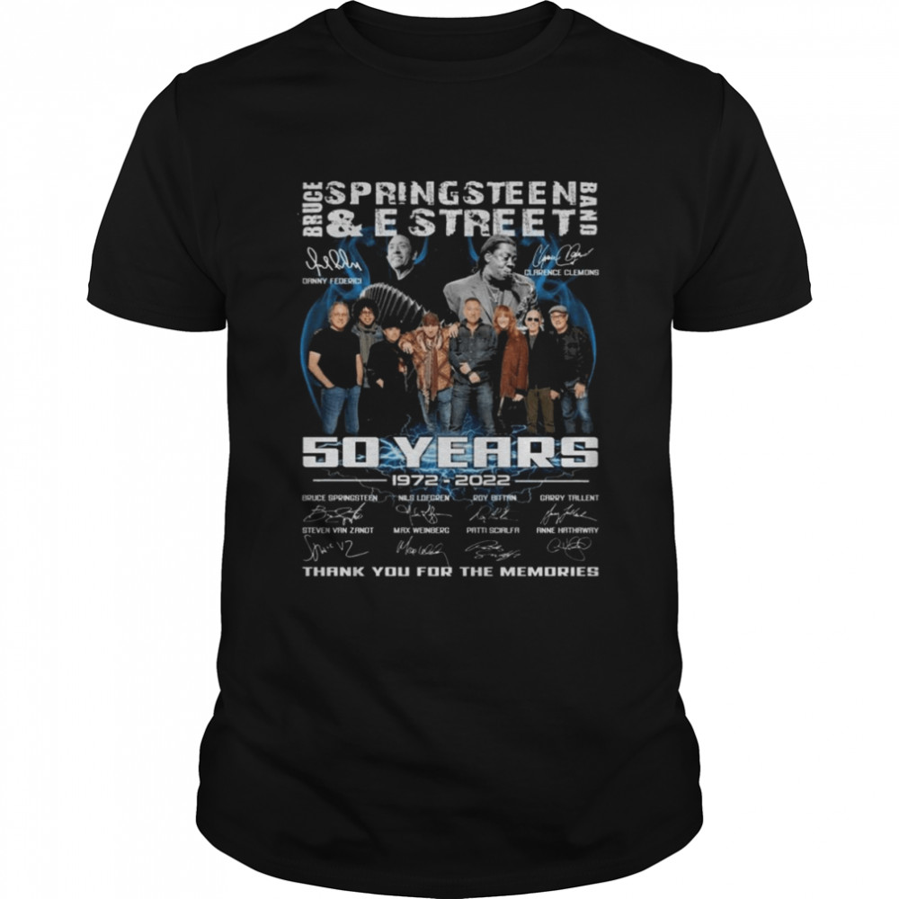 50 years 1972-2022 Bruce Springsteen and E Street Band thank you for the memories signatures shirt Classic Men's T-shirt