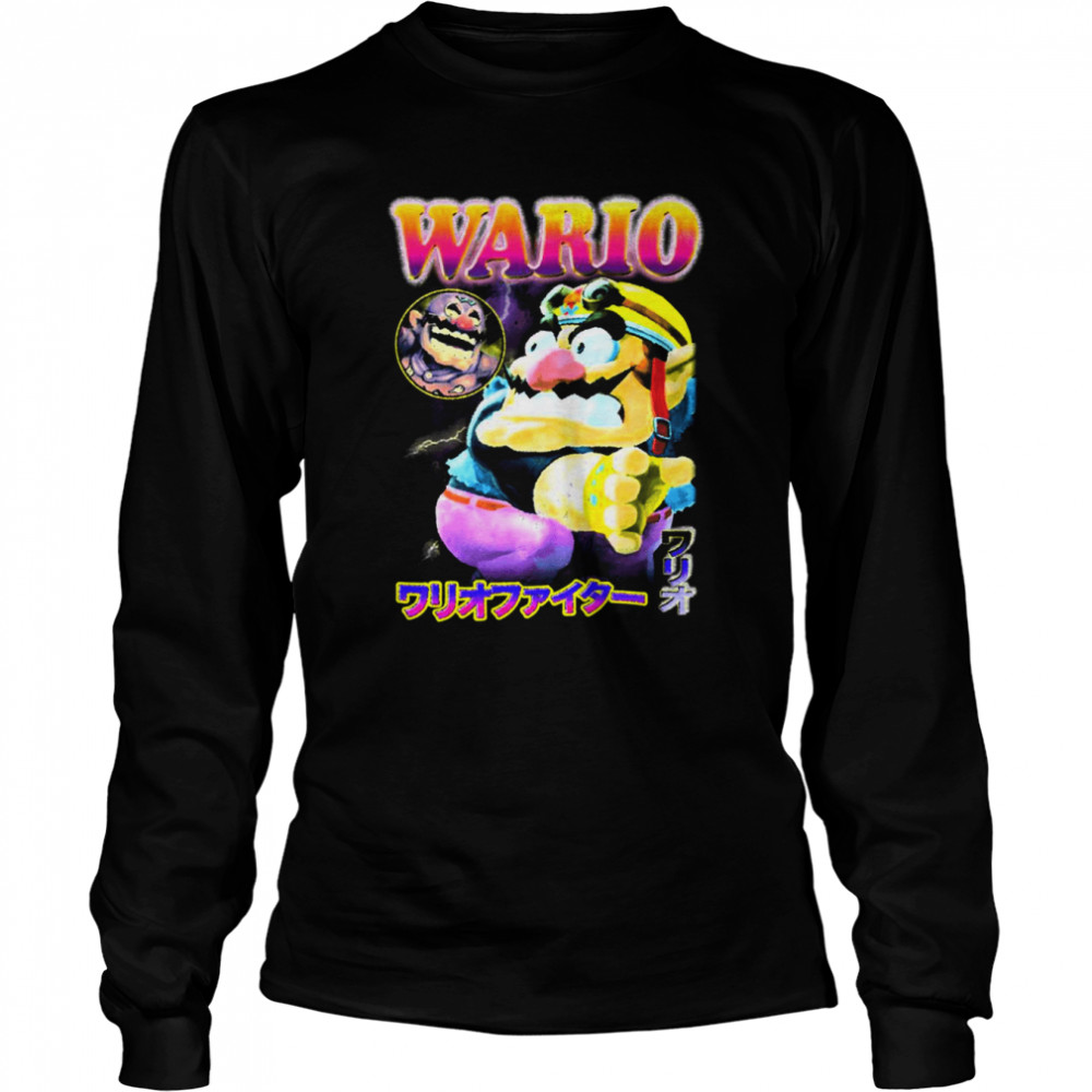 Biker Wario Nintendo Vintage shirt Long Sleeved T-shirt
