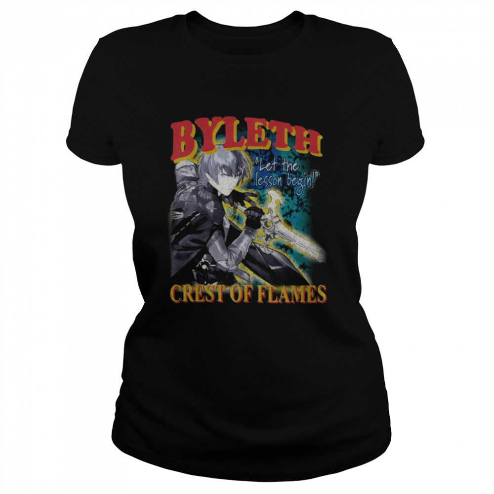 Byleth Let’s The Lesson Begin Crest Of Flames Smash Bros Vintage shirt Classic Women's T-shirt