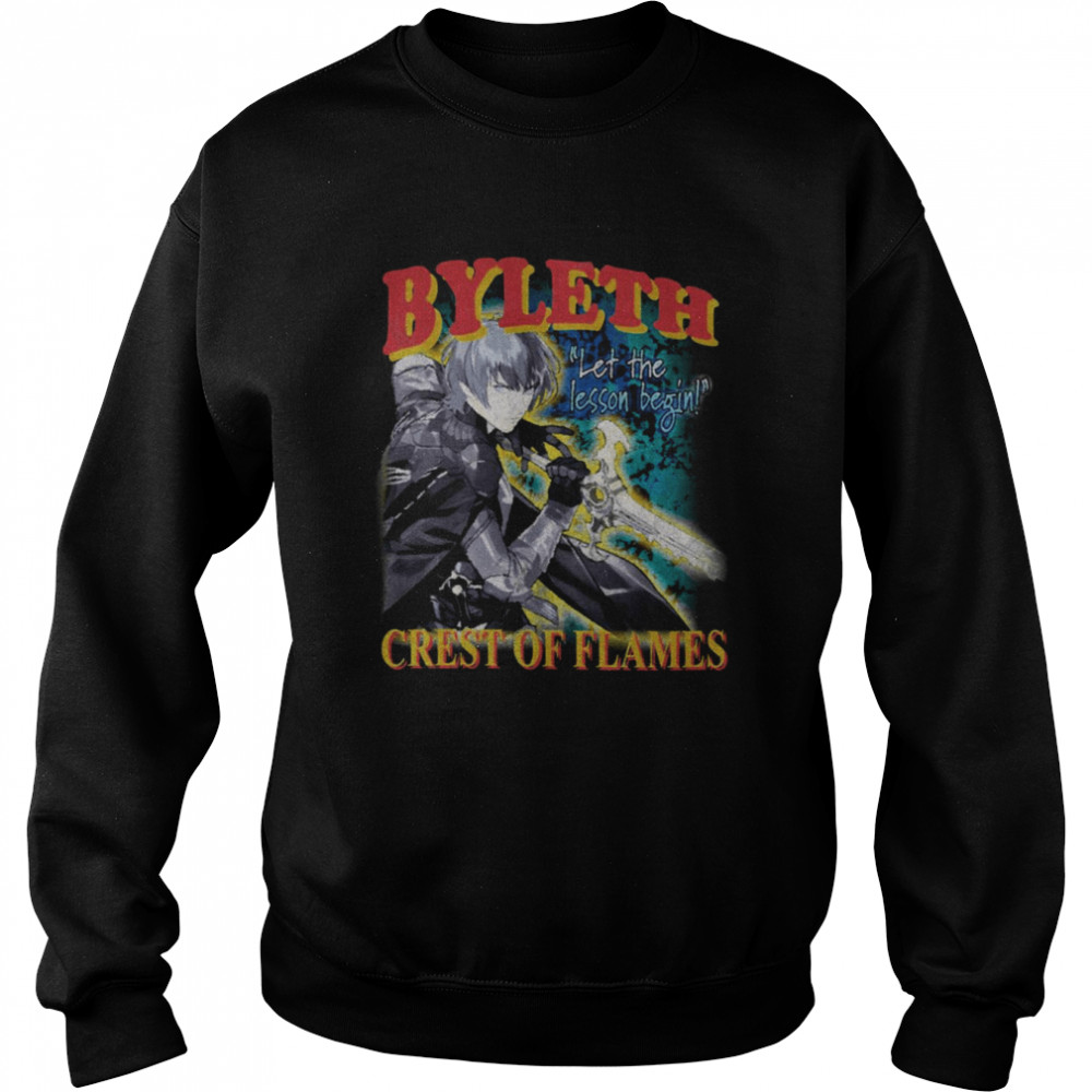 Byleth Let’s The Lesson Begin Crest Of Flames Smash Bros Vintage shirt Unisex Sweatshirt