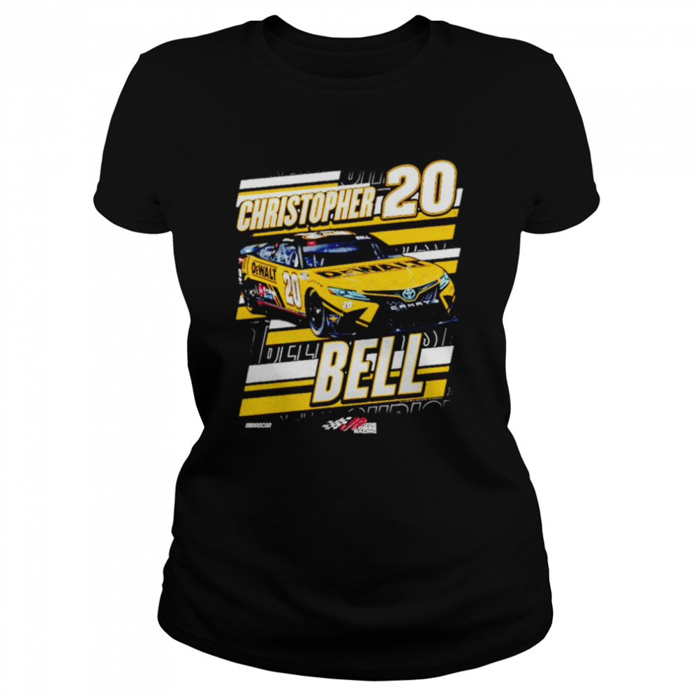 Christopher Bell Joe Gibbs Racing Team Collection Black DeWalt Chicane T-shirt Classic Women's T-shirt