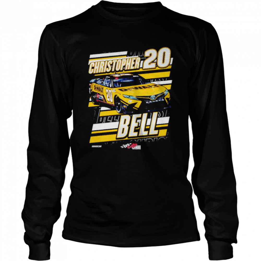 Christopher Bell Joe Gibbs Racing Team Collection Black DeWalt Chicane T-shirt Long Sleeved T-shirt