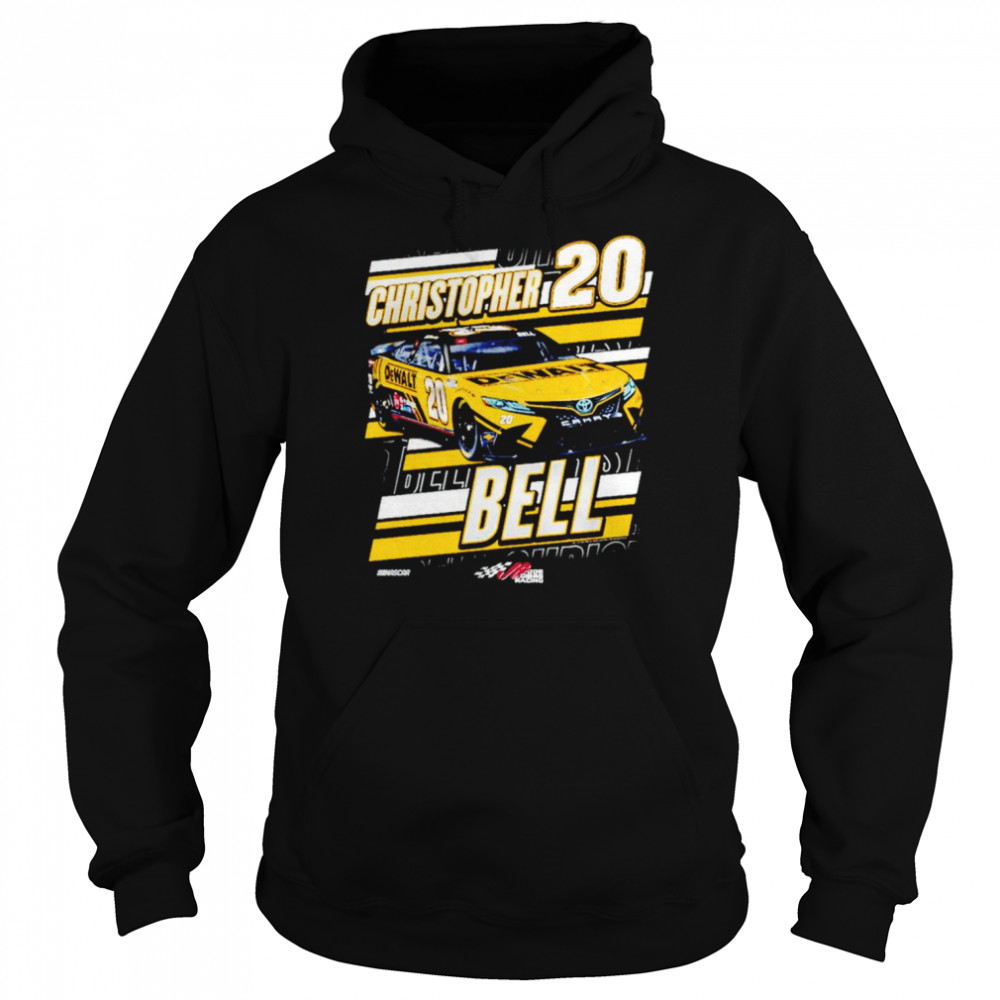 Christopher Bell Joe Gibbs Racing Team Collection Black DeWalt Chicane T-shirt Unisex Hoodie