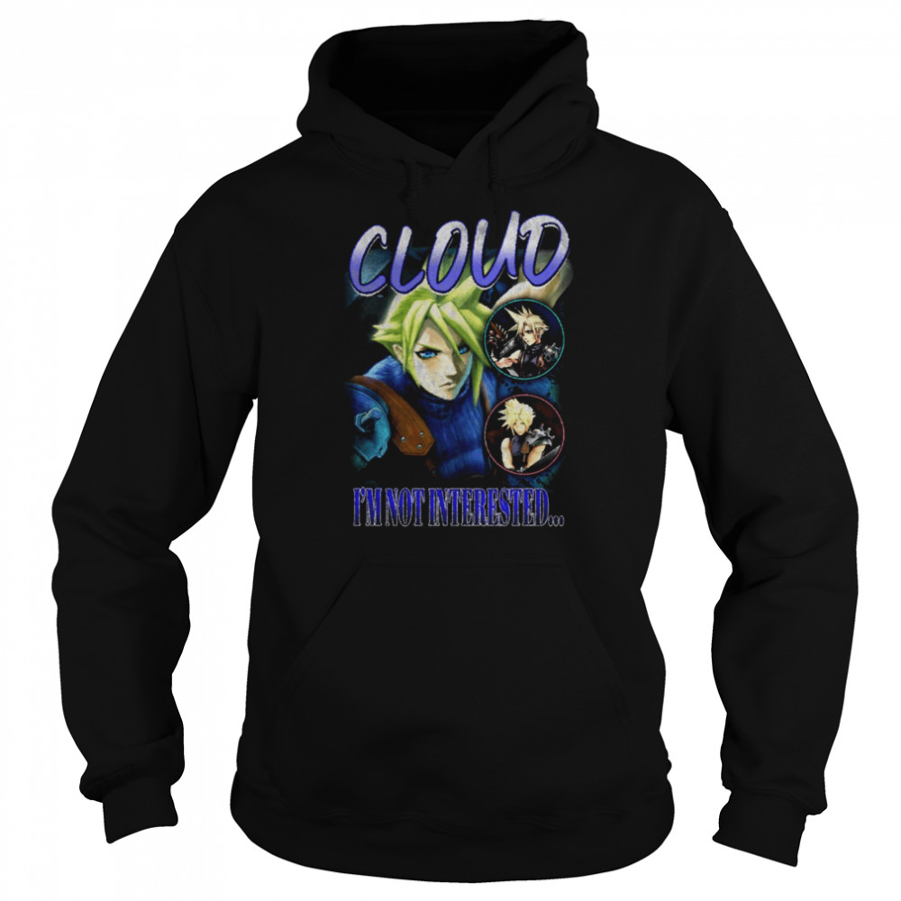 Cloud I’m Not Intersted Smash Bros Vintage shirt Unisex Hoodie