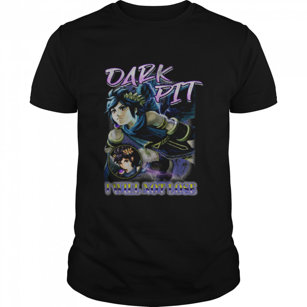 Dark Pit I Will Not Lose Smash Bros Vintage shirt Classic Men's T-shirt
