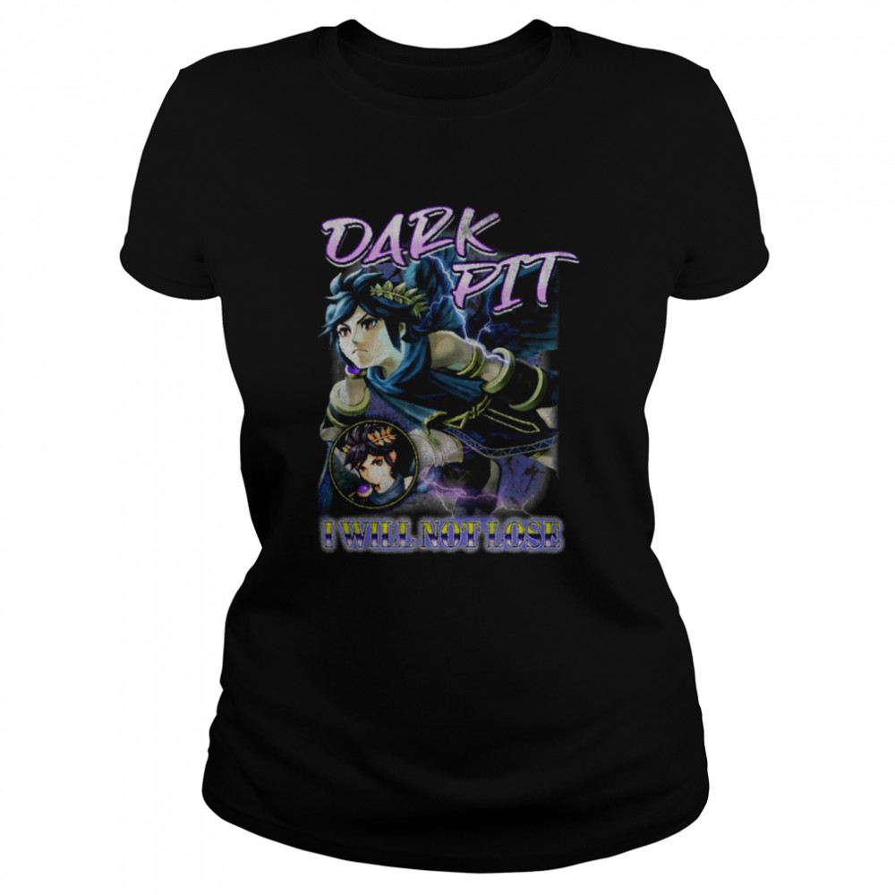 Dark Pit I Will Not Lose Smash Bros Vintage shirt Classic Women's T-shirt