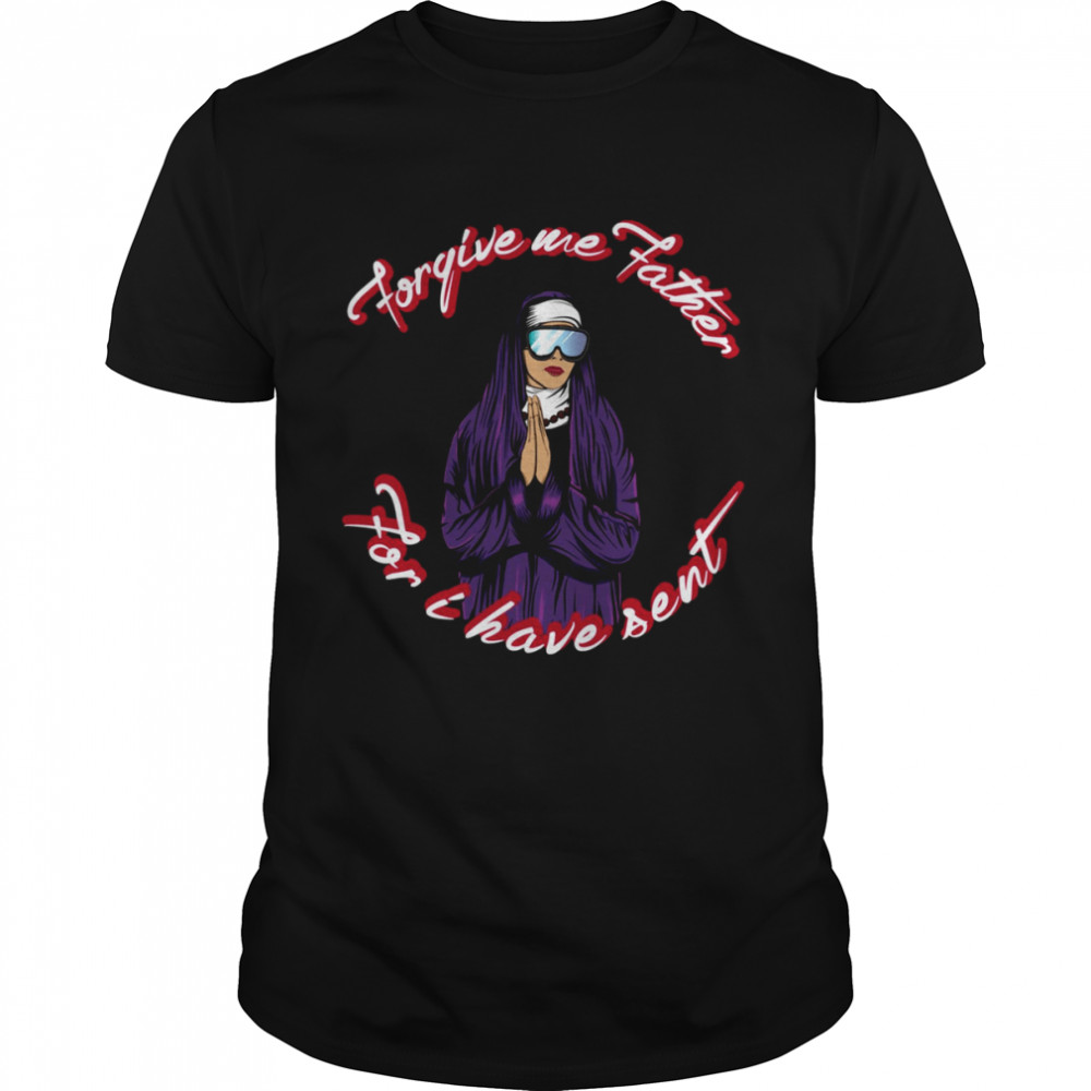 Forgive Me Father For I Have Sent Skiing Nun shirt Classic Men's T-shirt
