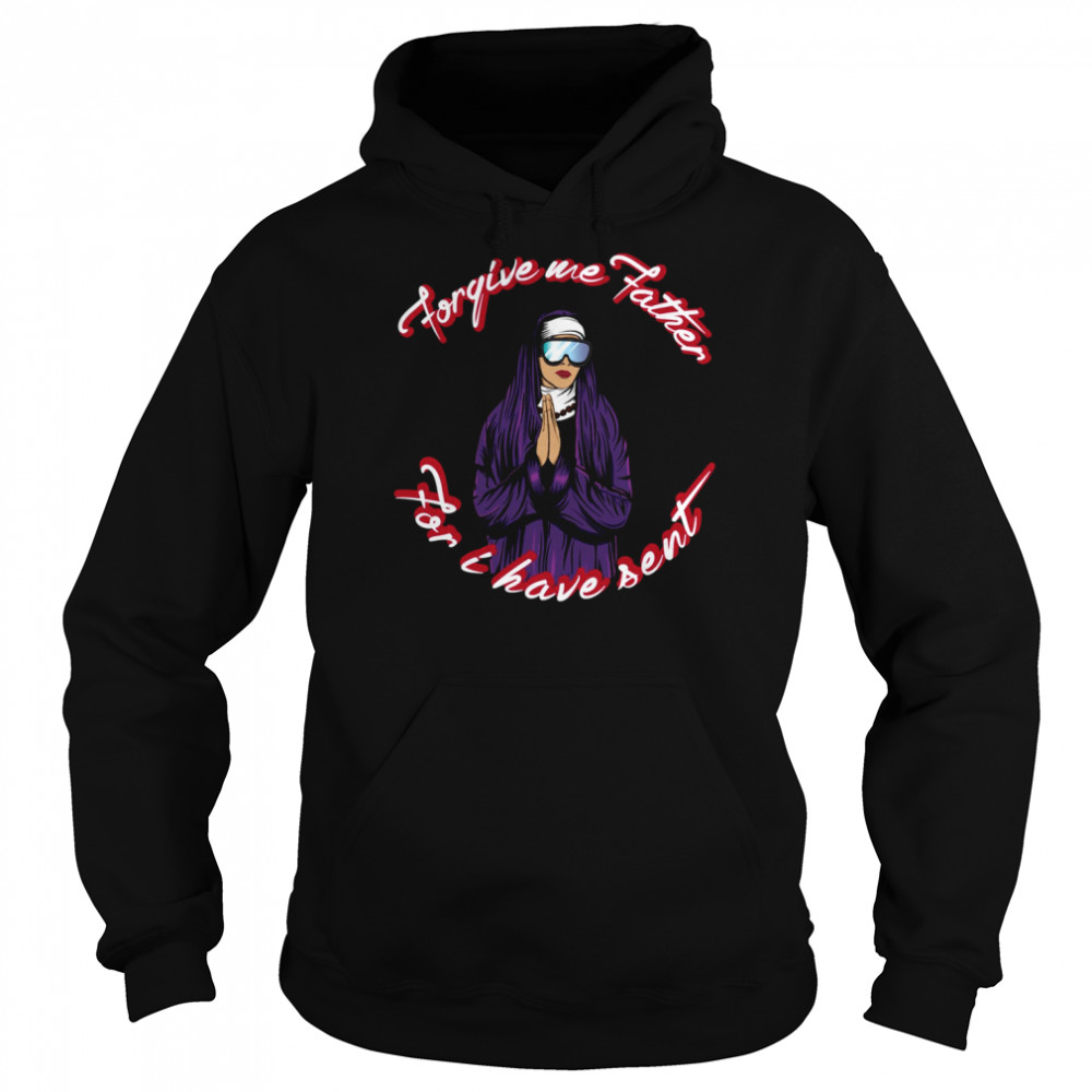 Forgive Me Father For I Have Sent Skiing Nun shirt Unisex Hoodie