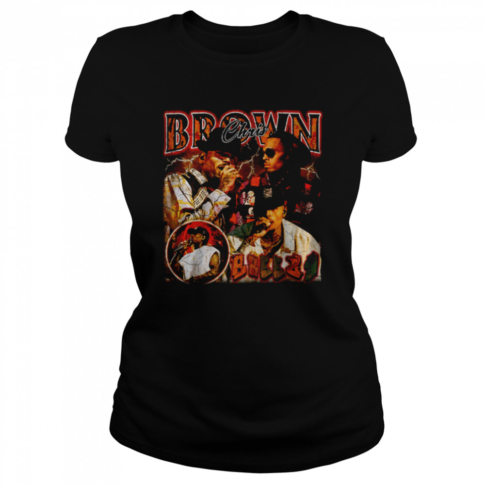 Graphic Chris Brown Breezy One Of Them Ones Tour Brown shirt Classic Women's T-shirt