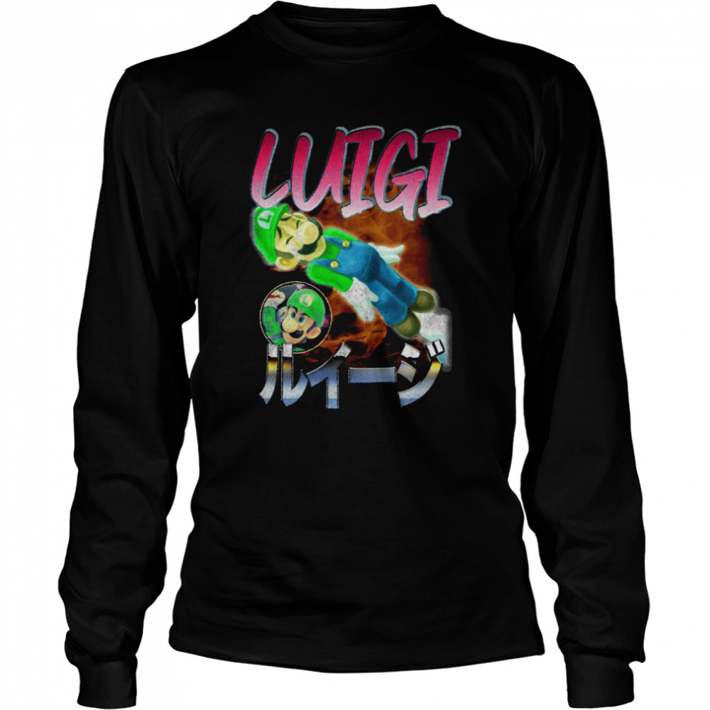 Green Plumber Luigi Smash Bros Vintage shirt Long Sleeved T-shirt