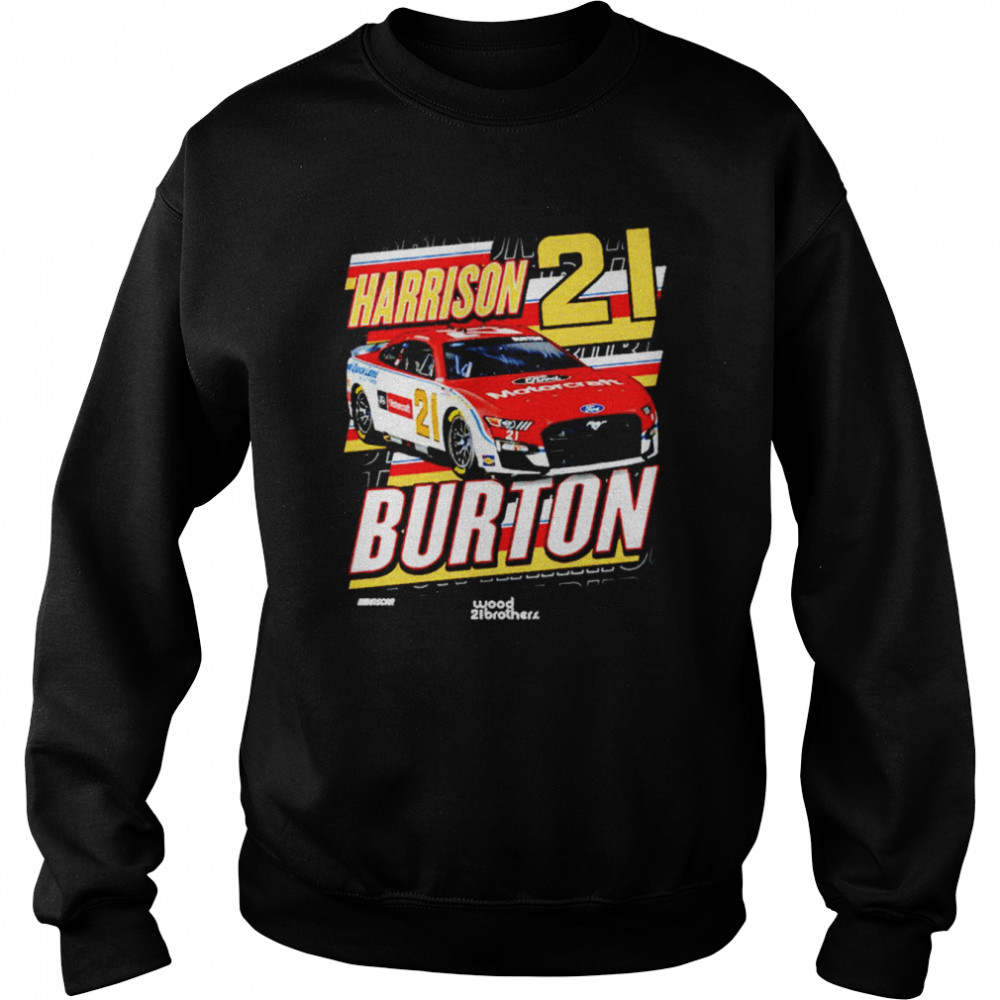 Harrison Burton Checkered Flag Black Motorcraft Chicane shirt Unisex Sweatshirt