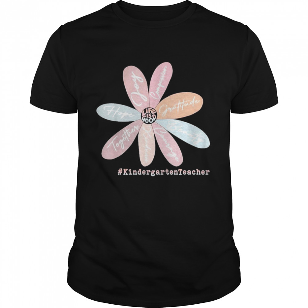 Kindergarten Teacher Back To School Retro Daisy Affirmations Shirt