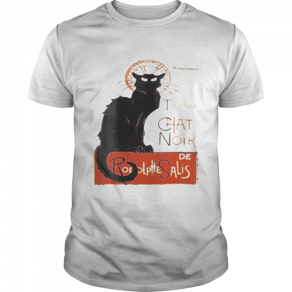 Tournee Du Chat Noir Paris Distressed Vector Shirt