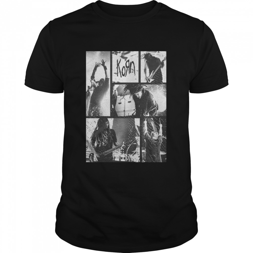 Black White Art Korn Band shirt