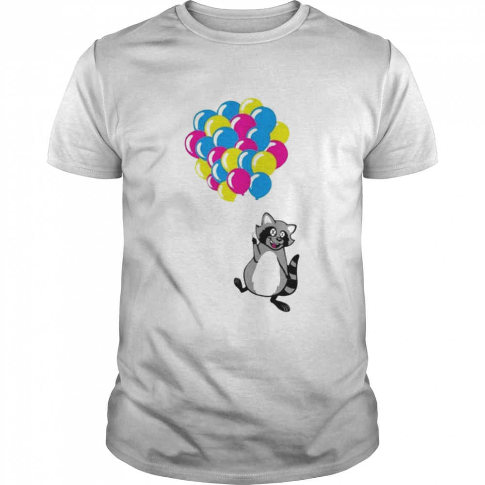 Racoon with balloons shirt