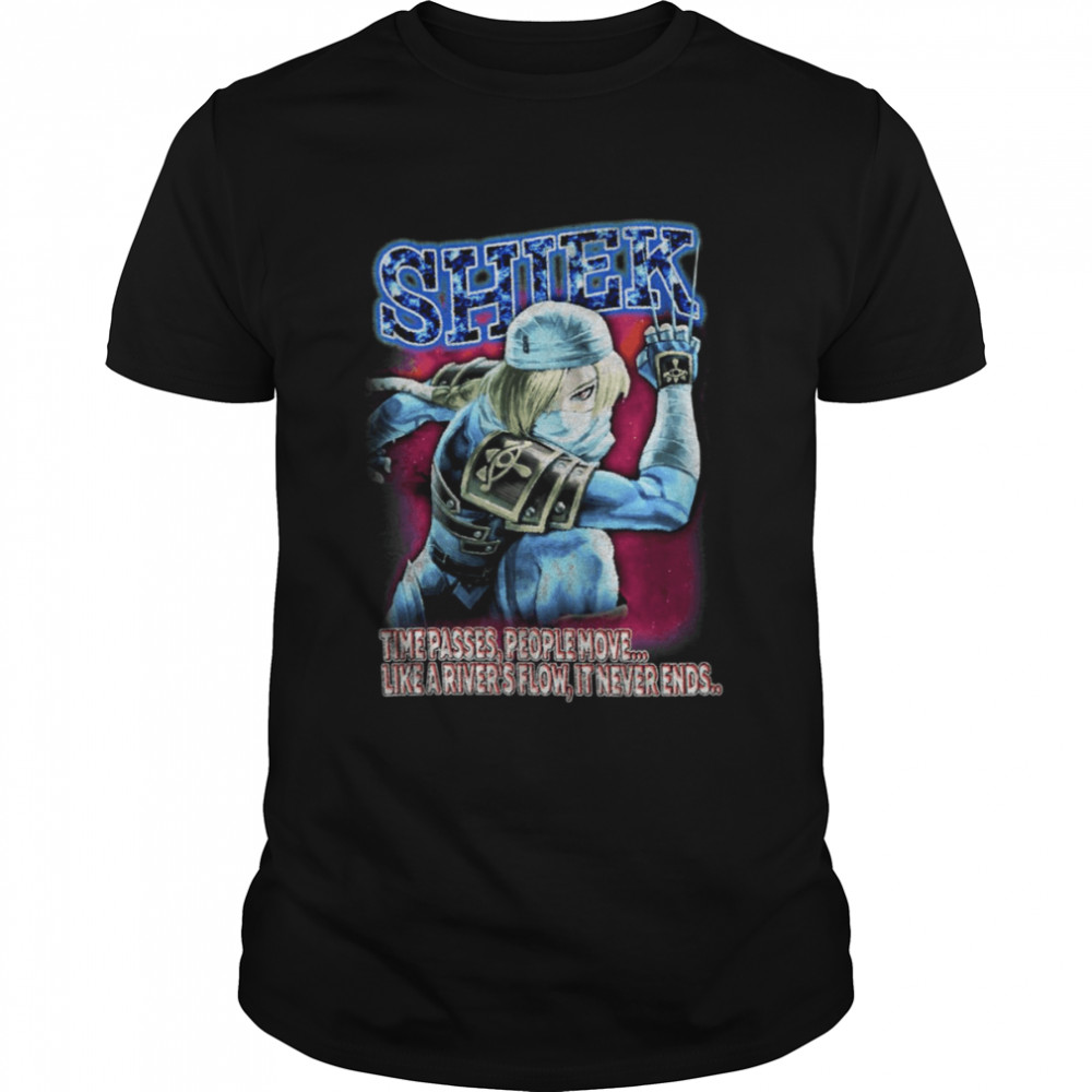 Shiek Ninja Warrior Time Passes People Move Like A River’s Flow Vintage shirt