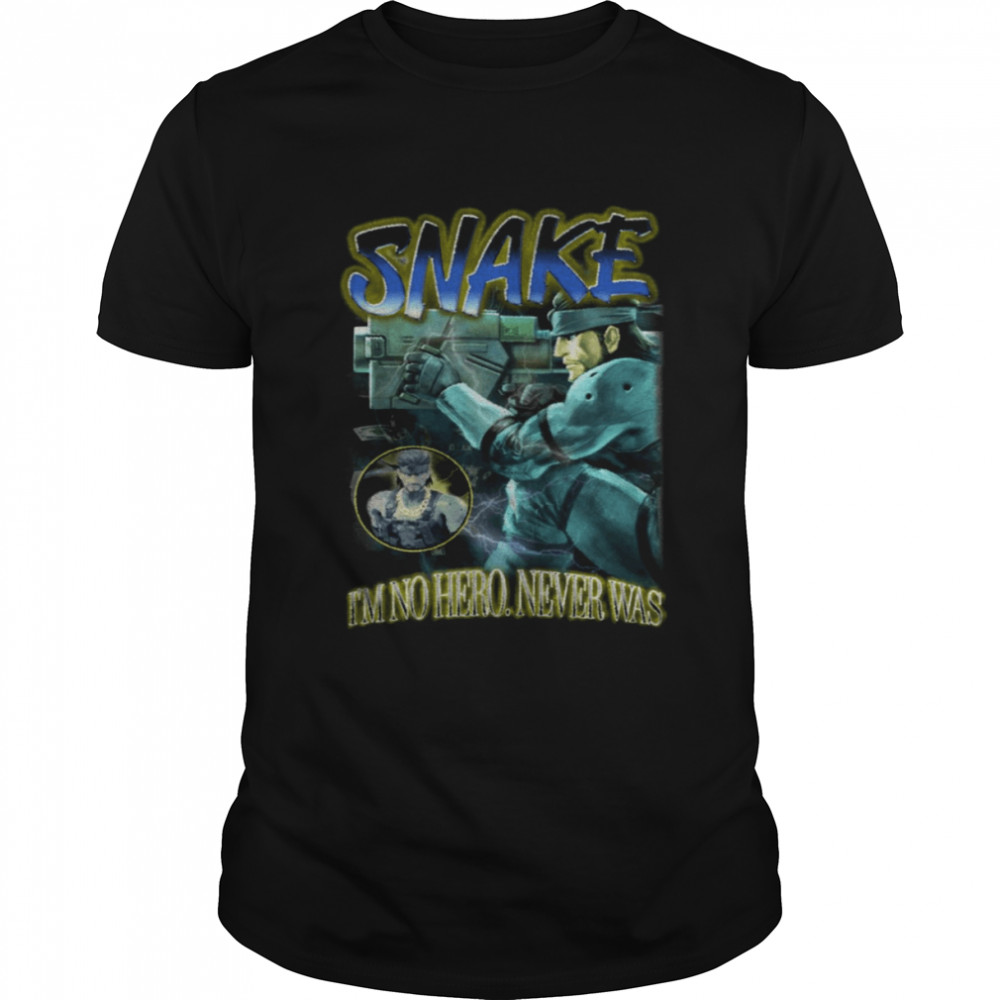 Snake I’m No Hero Never Was Smash Bros Vintage shirt
