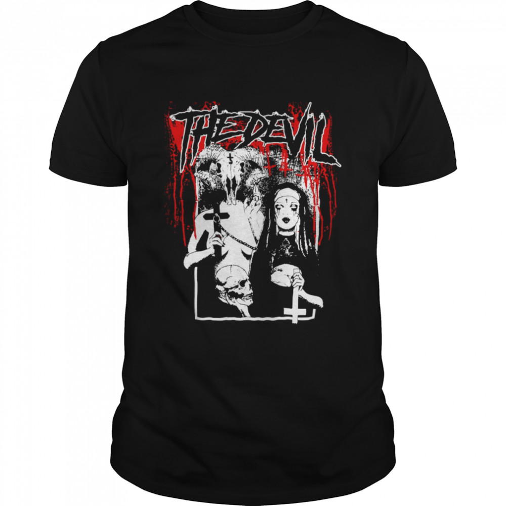 The Devil The Nun Satan Skull Horror shirt