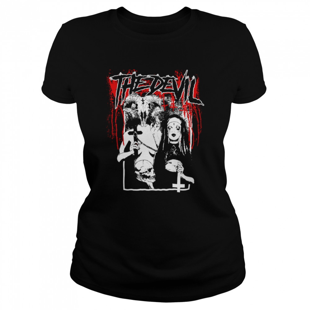 The Devil The Nun Satan Skull Horror shirt Classic Women's T-shirt