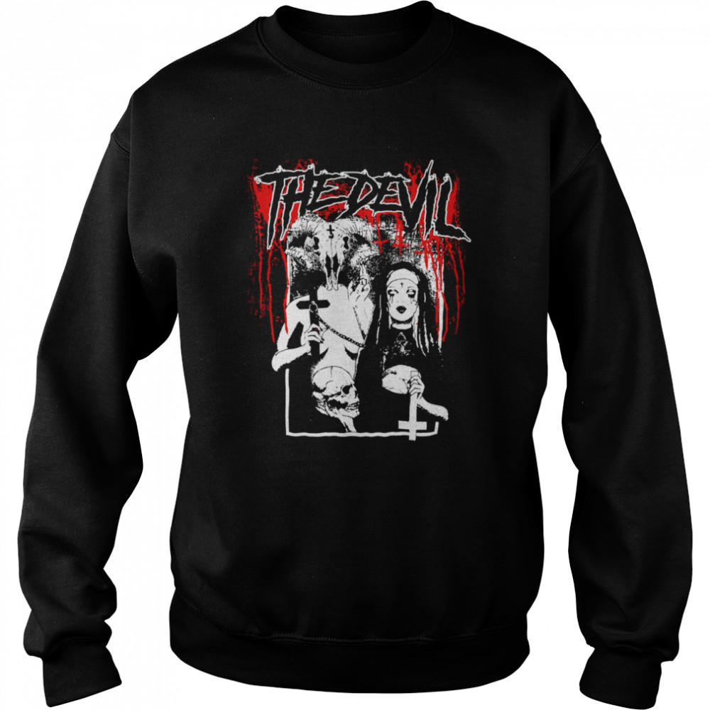 The Devil The Nun Satan Skull Horror shirt Unisex Sweatshirt