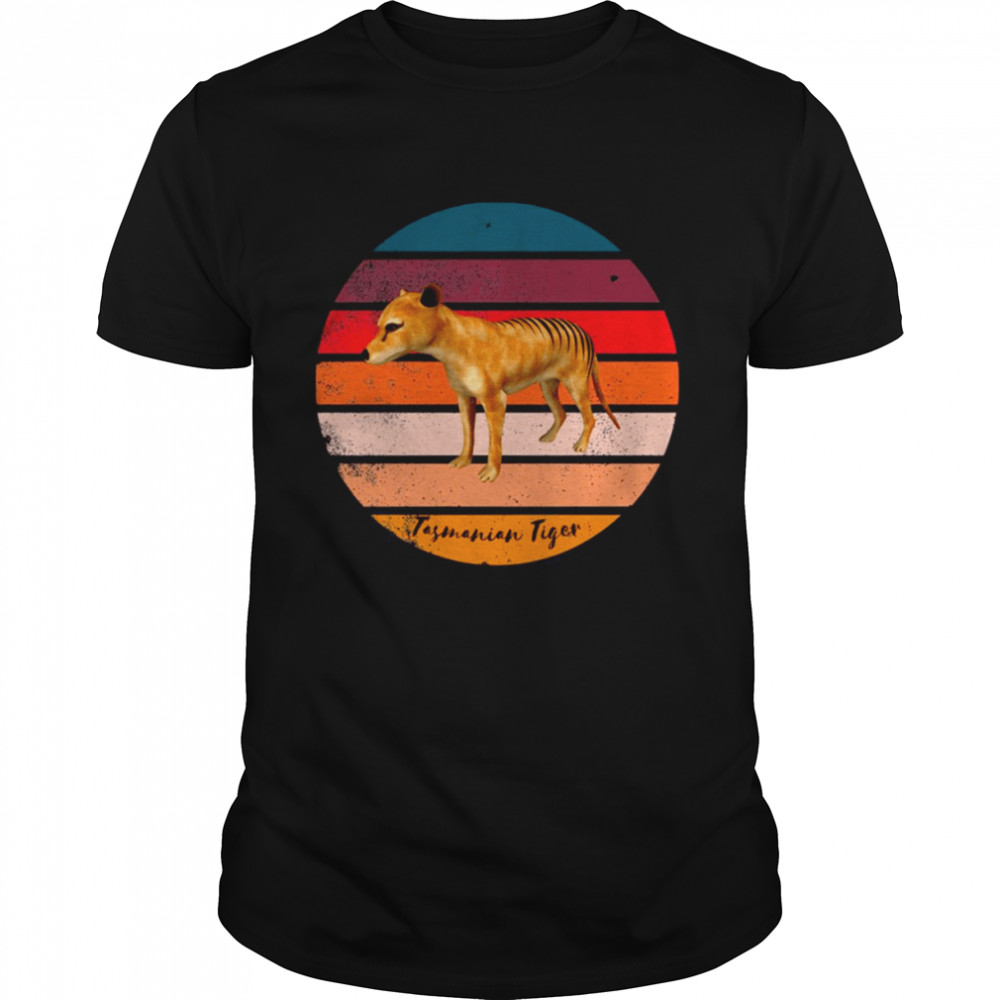 The Extinct Tasmanian Tiger Vintage Carnivorous Marsupial Tasmanian Tiger shirt