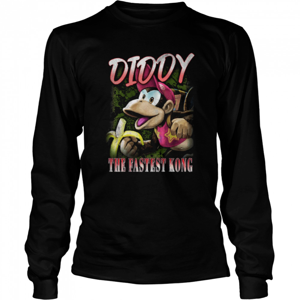 The Fastest Kong Diddy Smash Bros Vintage shirt Long Sleeved T-shirt