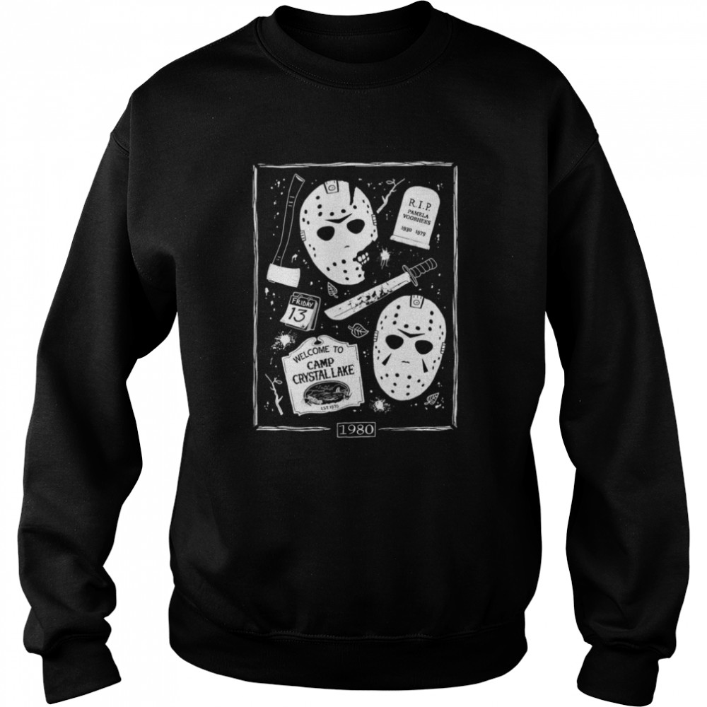 Welcome Campers Halloween Mask Jason Voorhees shirt Unisex Sweatshirt