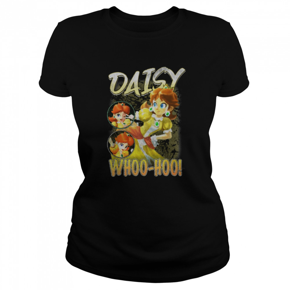 Yellow Princess Daisy Whoo Hoo Smash Bros Vintage shirt Classic Women's T-shirt