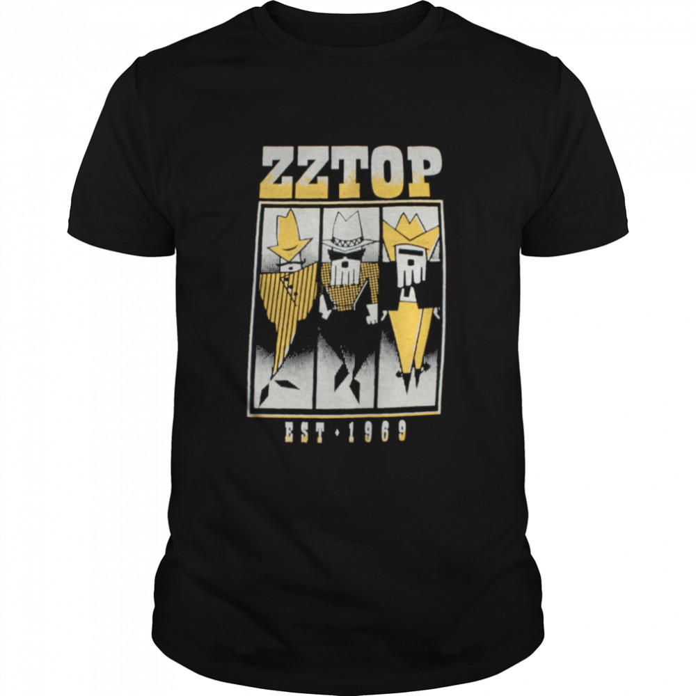 Zz Top Tour American Rock Band Sest 1969 shirt Classic Men's T-shirt
