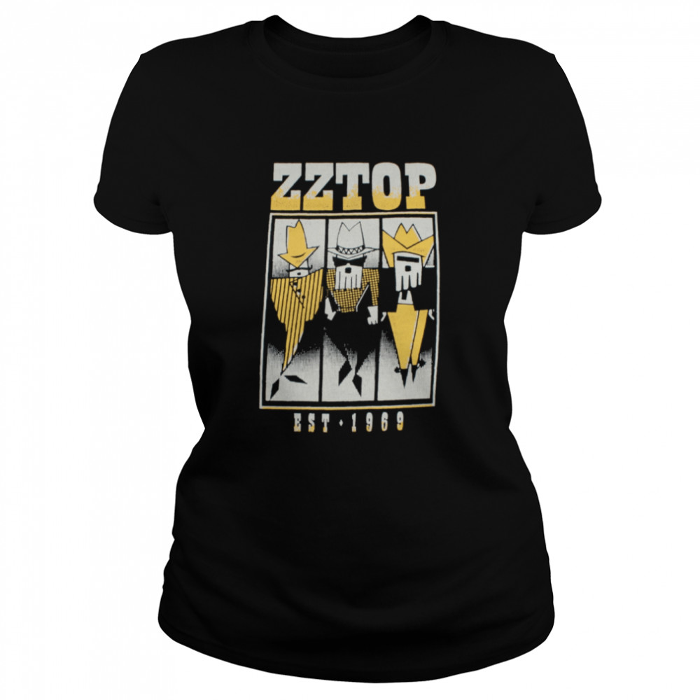 Zz Top Tour American Rock Band Sest 1969 shirt Classic Women's T-shirt