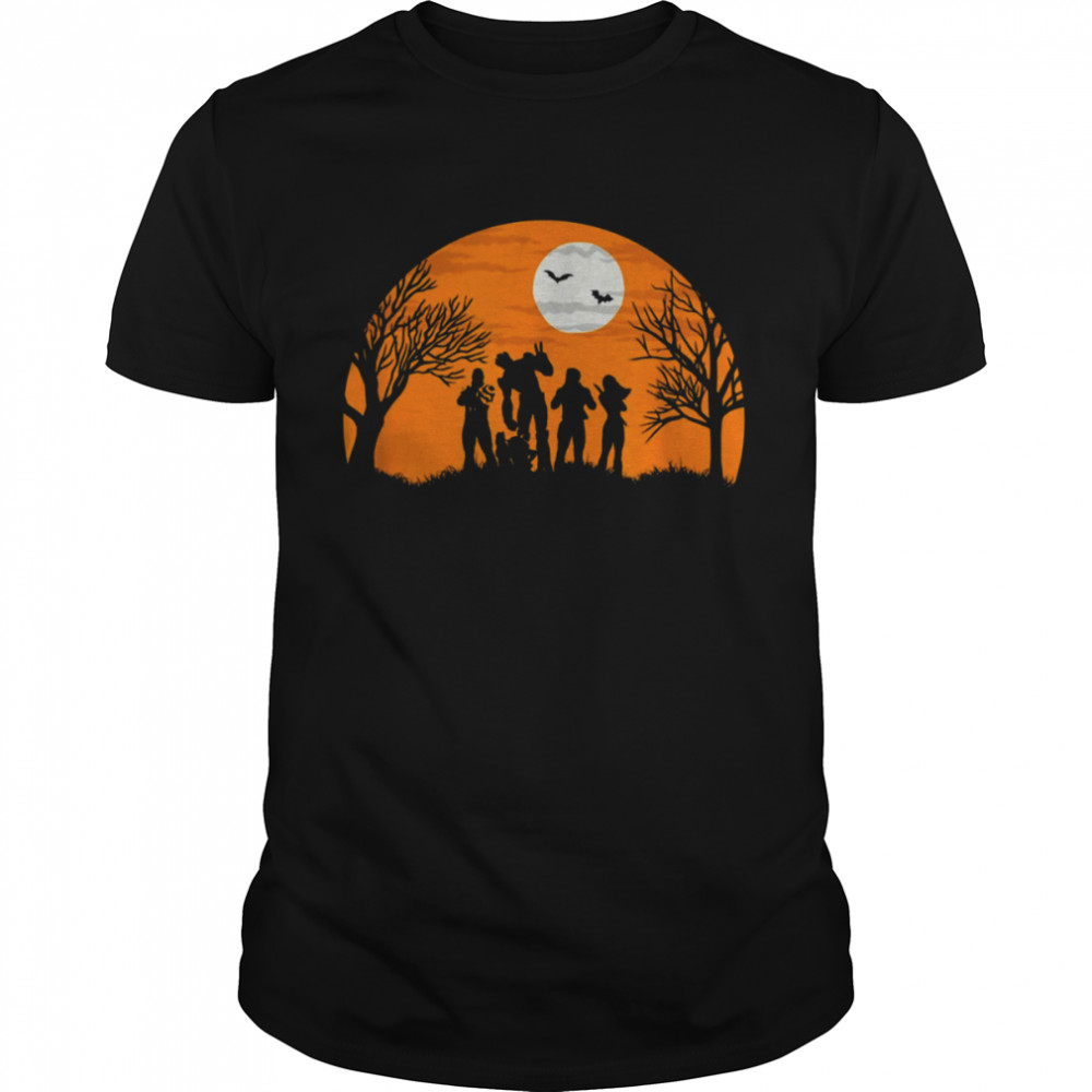 Guardians Of The Galaxy Silhouette Halloween Marvel Comics Holiday shirt