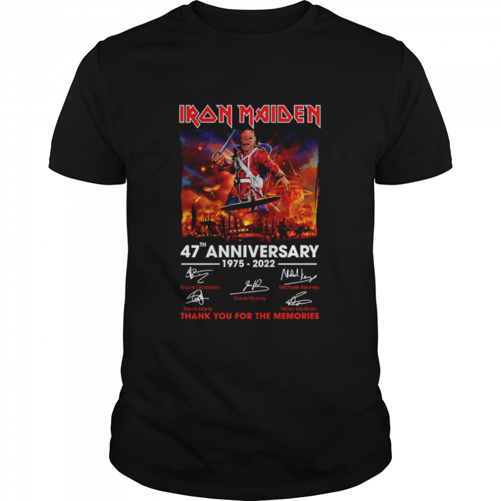 Iron Maiden Legacy Of The Beast 2022 Tour Happy 47th Anniversary 1975 2022 Of Iron Maiden shirt