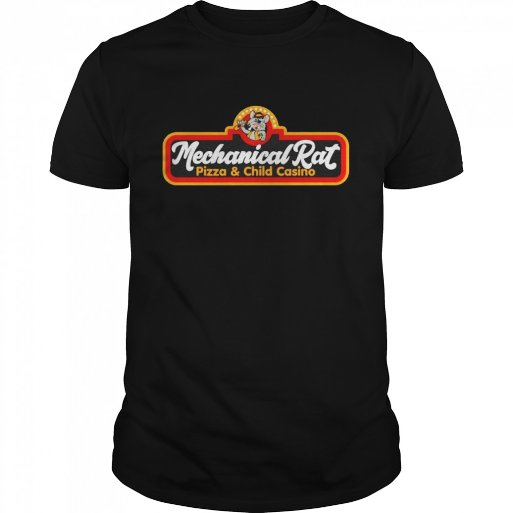 Mechanical rat pizza and child casino shirt