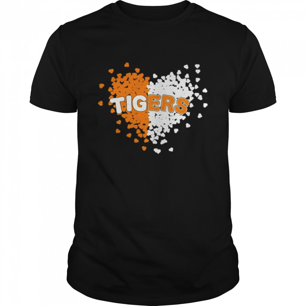 Memphis Tigers in orange and white heart shirt