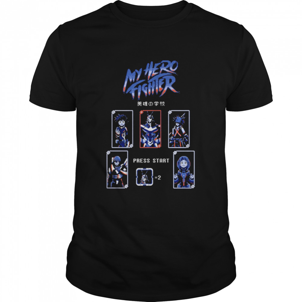 My Hero Figther Press Start My Hero Academia shirt