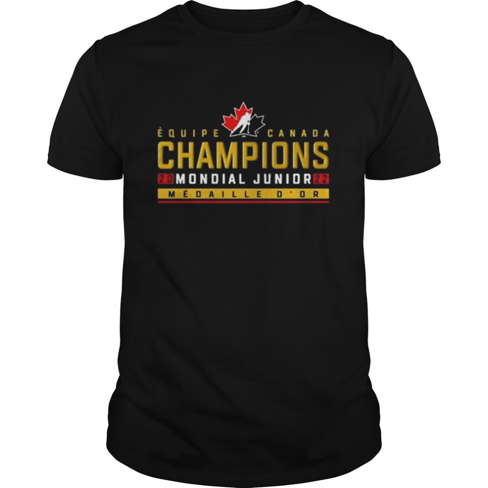 2022 World Junior Ice Hockey Gold Medal Canada Champions Shirt