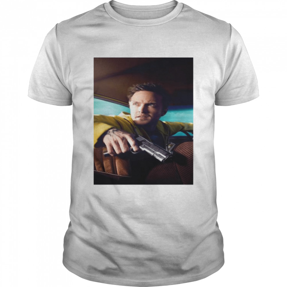 Aaron paul is jesse pinkman in better call saul of breaking bad universe wall shirt