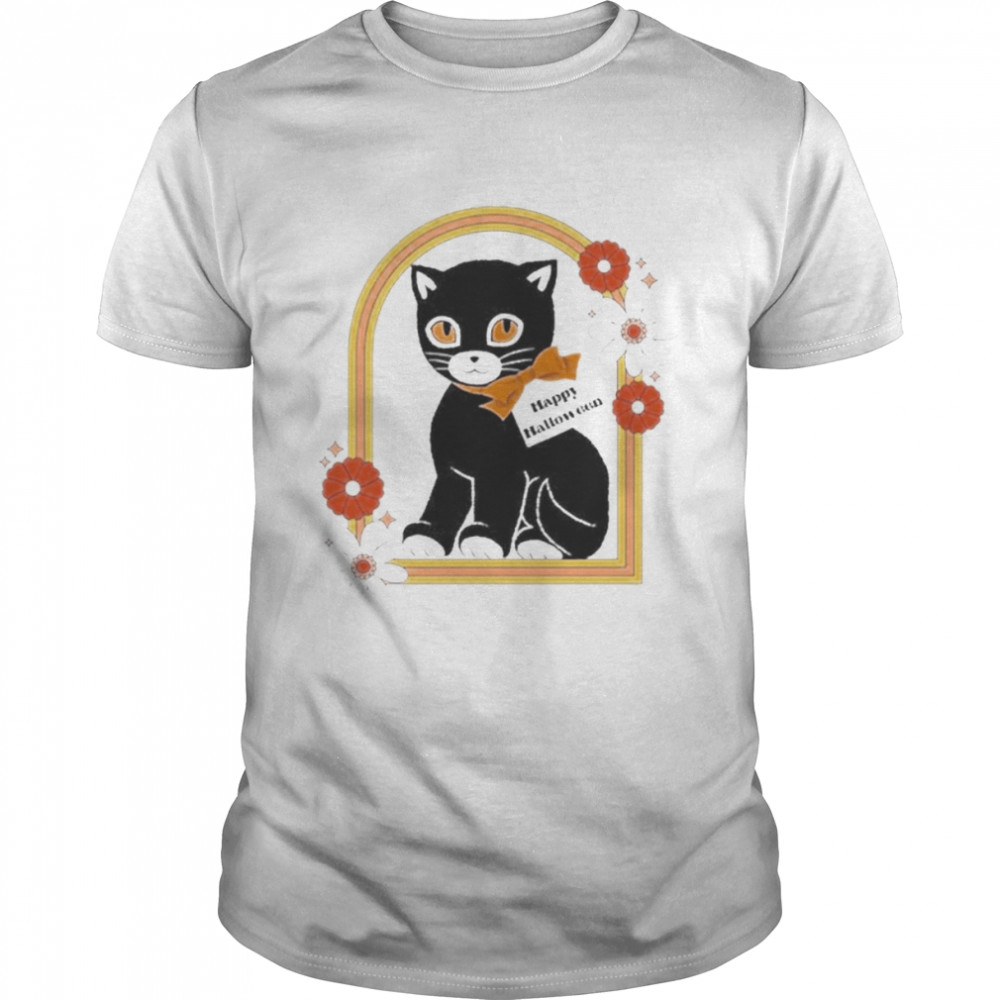 Black Cat Halloween T-Shirt