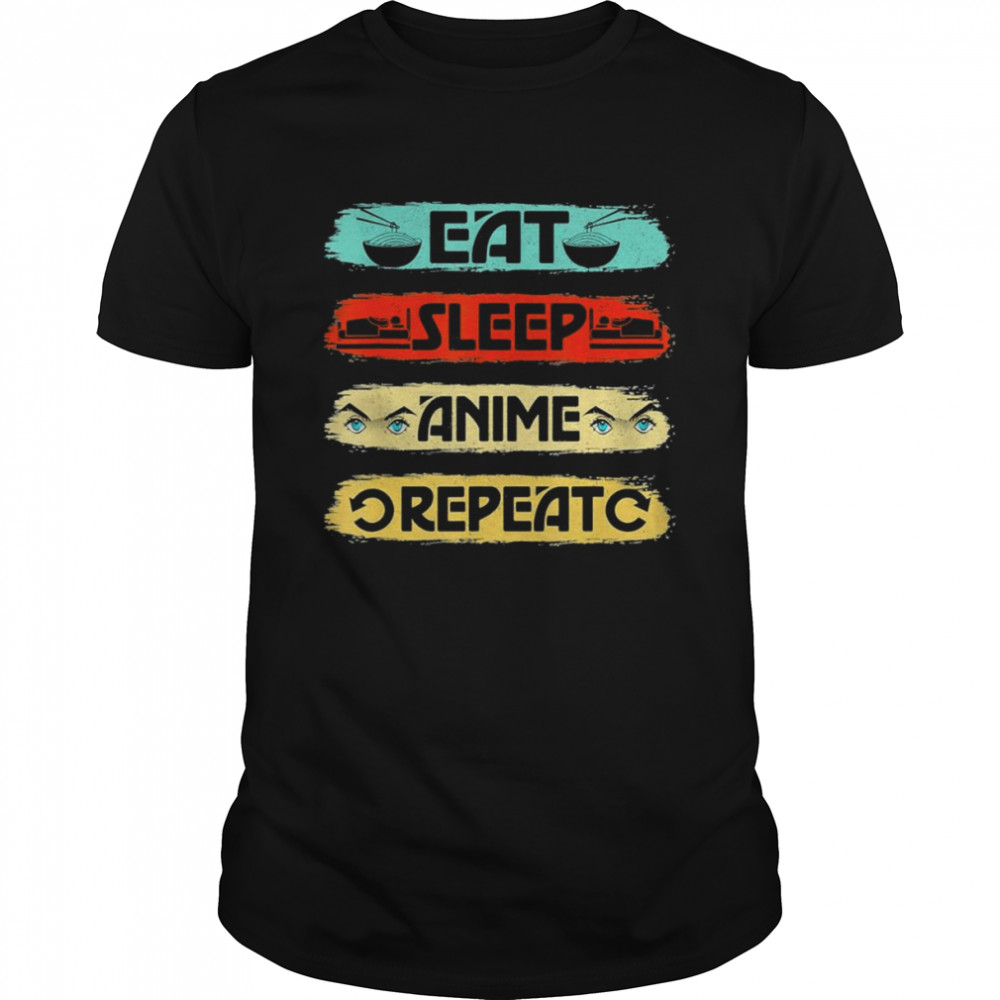 Eat Sleep Anime Repeat Ramen Kawaii Japanese Manga Lovers T-Shirt