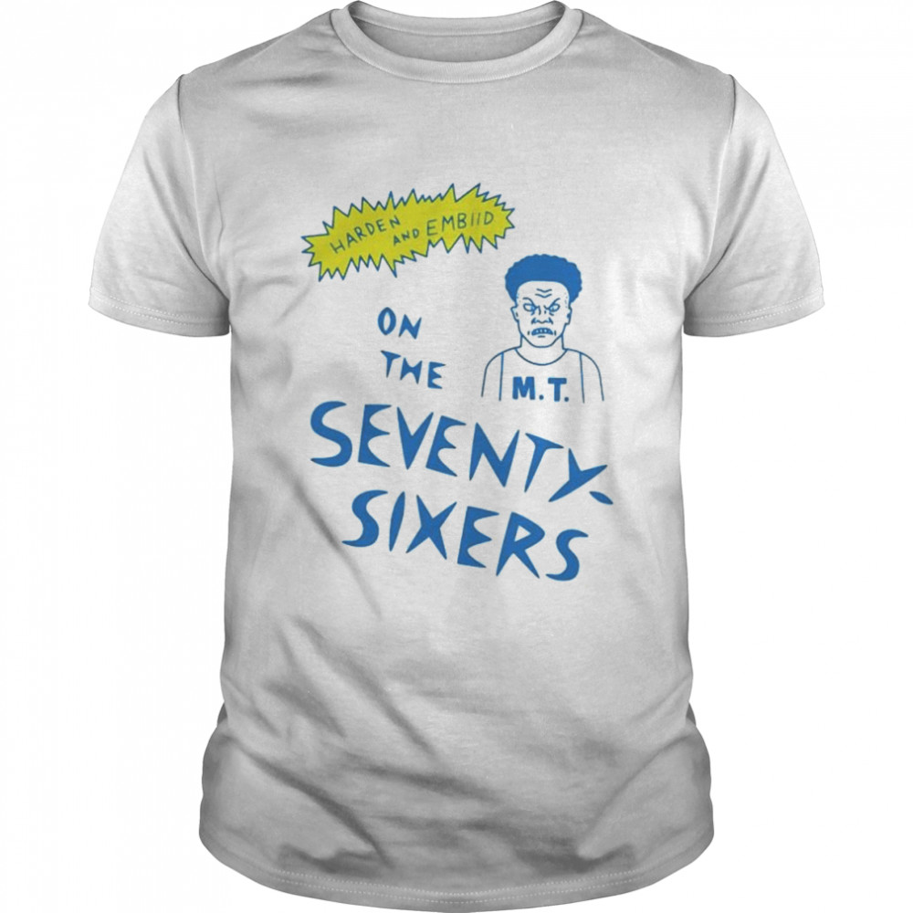 Harden and Embiid on the seventy-sixers shirt