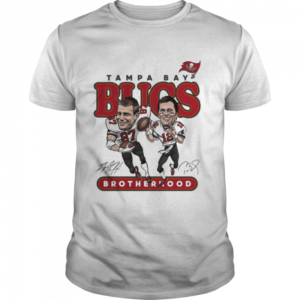 Rob Gronkowski and Tom Brady White Tampa Bay Buccaneers – Duo Signatures Shirt