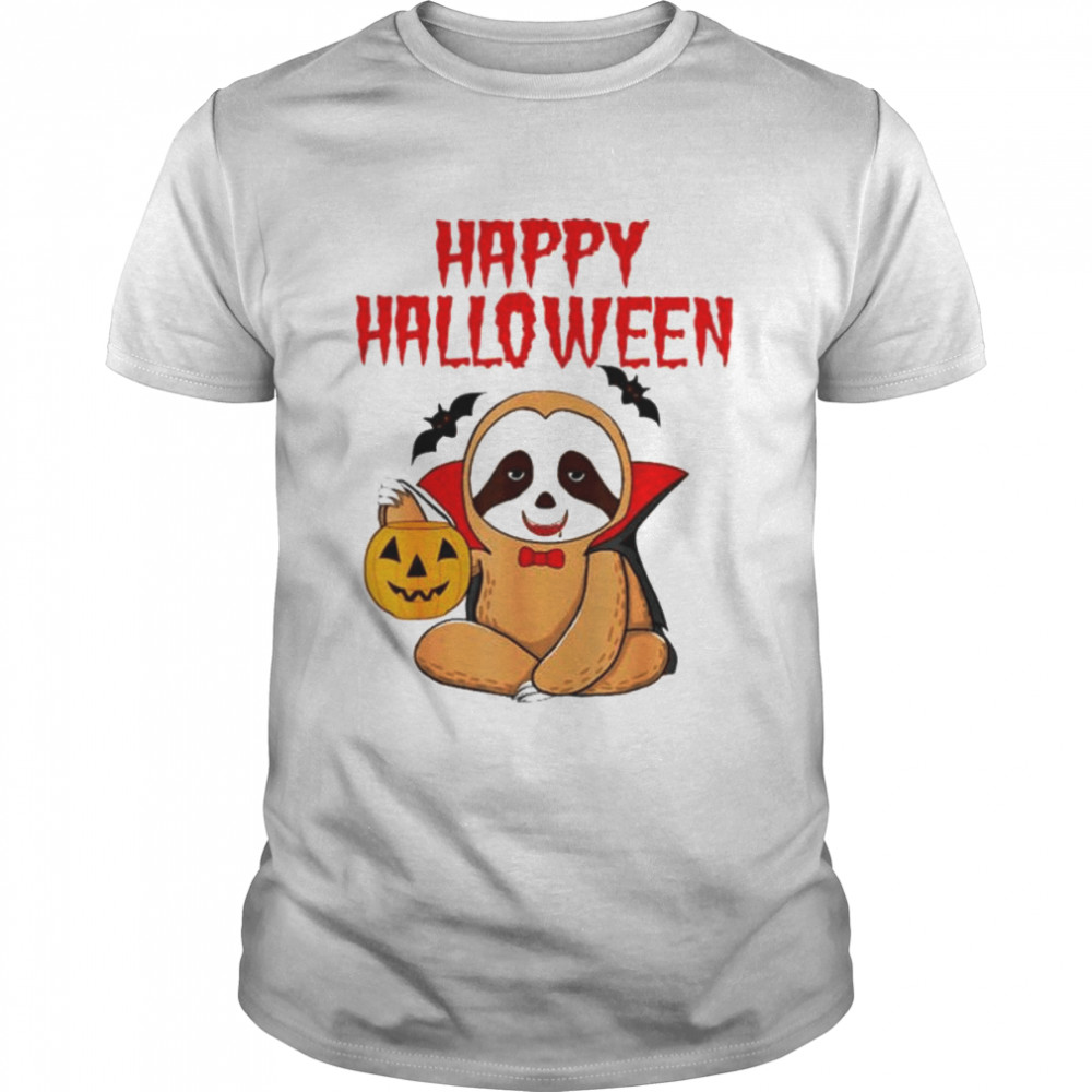 Sloth halloween vampire trick or treat shirt