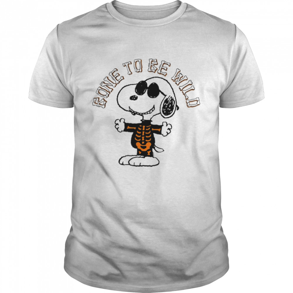 Snoopy Skeleton Bone To Be Wild Halloween shirt