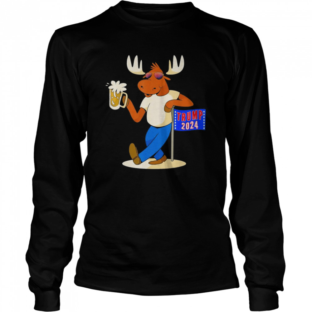 American Moose Trump 2024 T-shirt Long Sleeved T-shirt