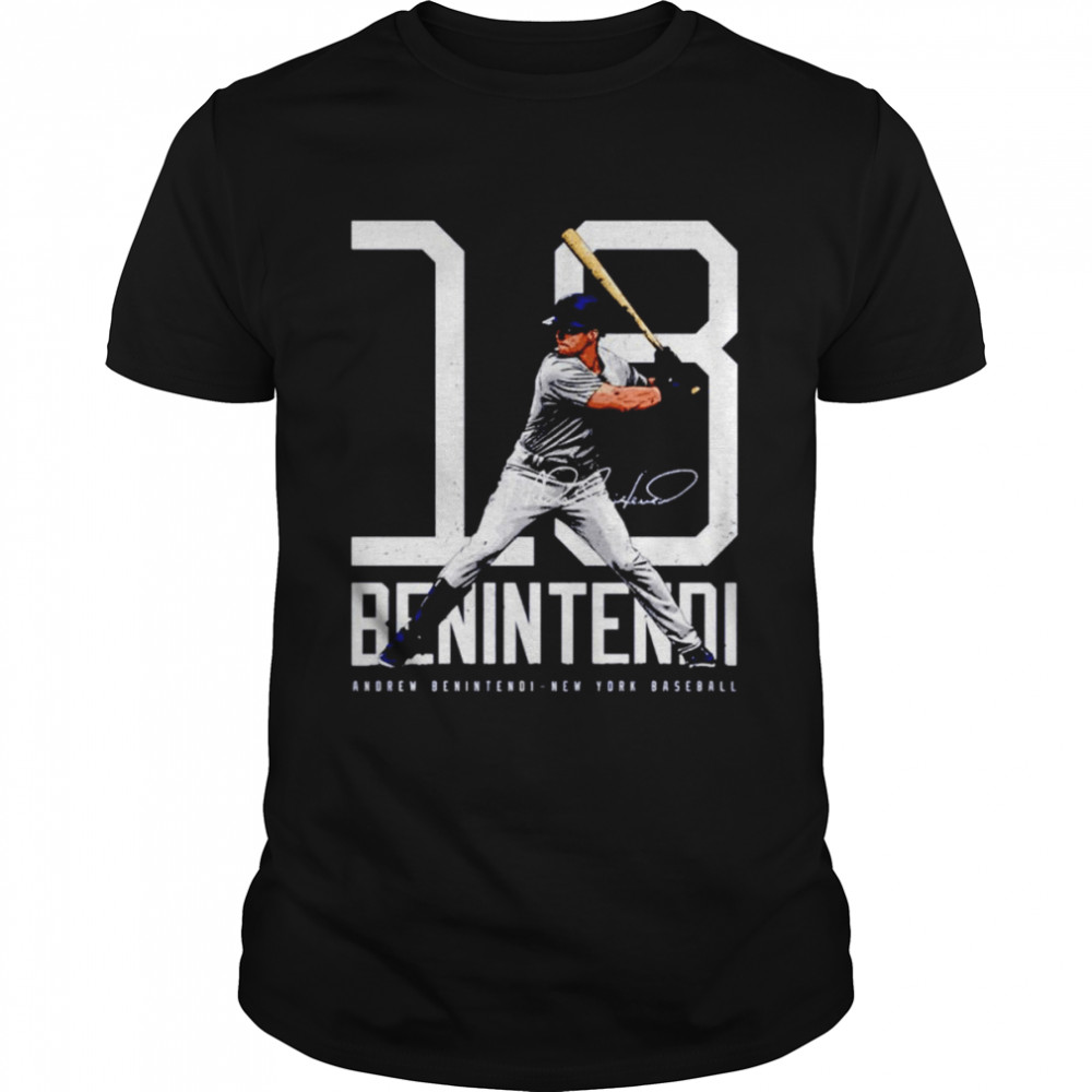 Andrew Benintendi New York Yankees bold number signature shirt